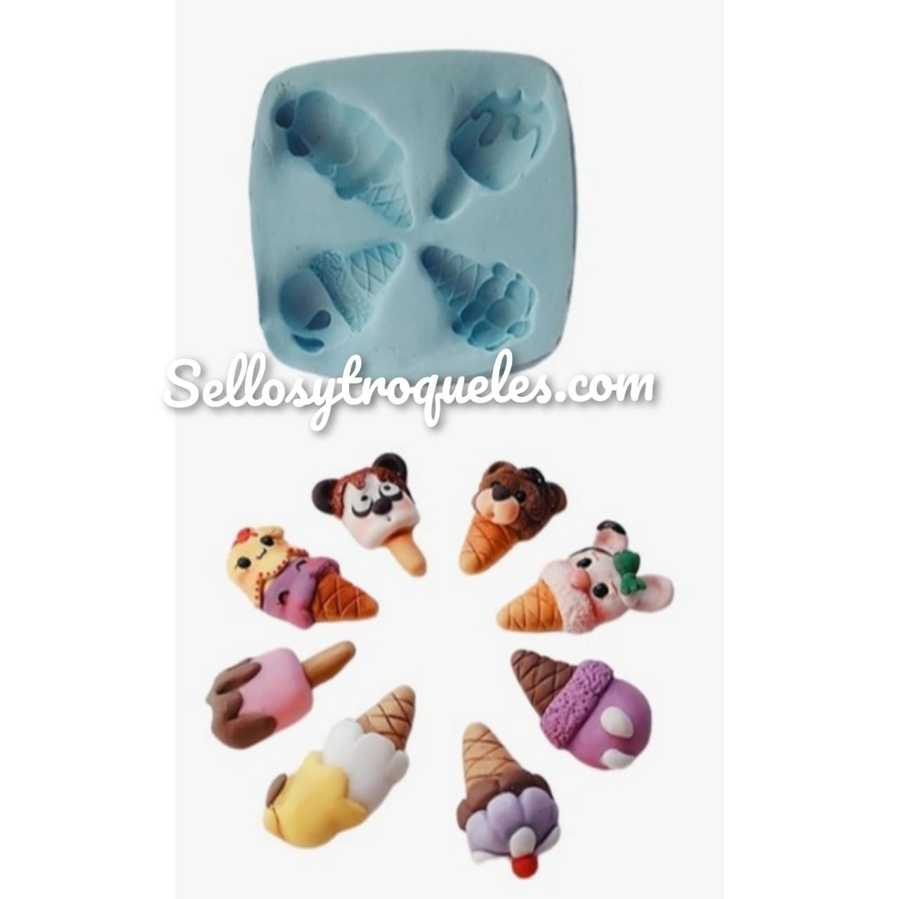 Molde de silicona de helados grandes