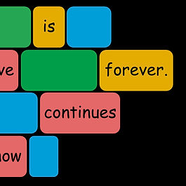 Coloured blocks with scripture words