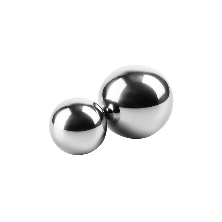 STALLIONS STEEL „core weight“ – solidūs plieniniai kamuoliai (40–70 mm) BDSM aksesuaras