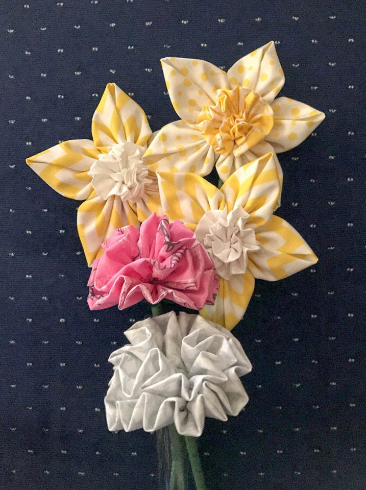 Fabric Daffodils & Carnations