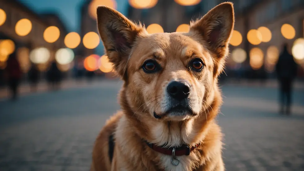 Dog playing with a ball launcher