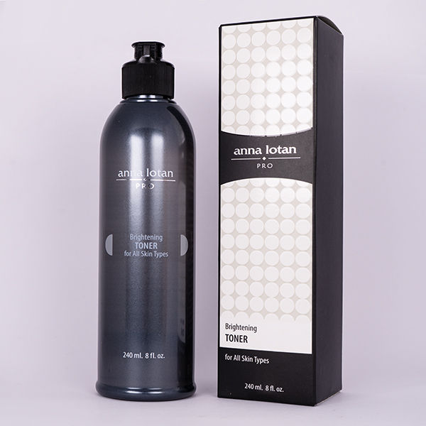 Anna Lotan Brightening Toner, 250ml bottle and box