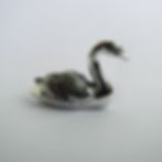 Thumbnail: Swan ornament, solid silver