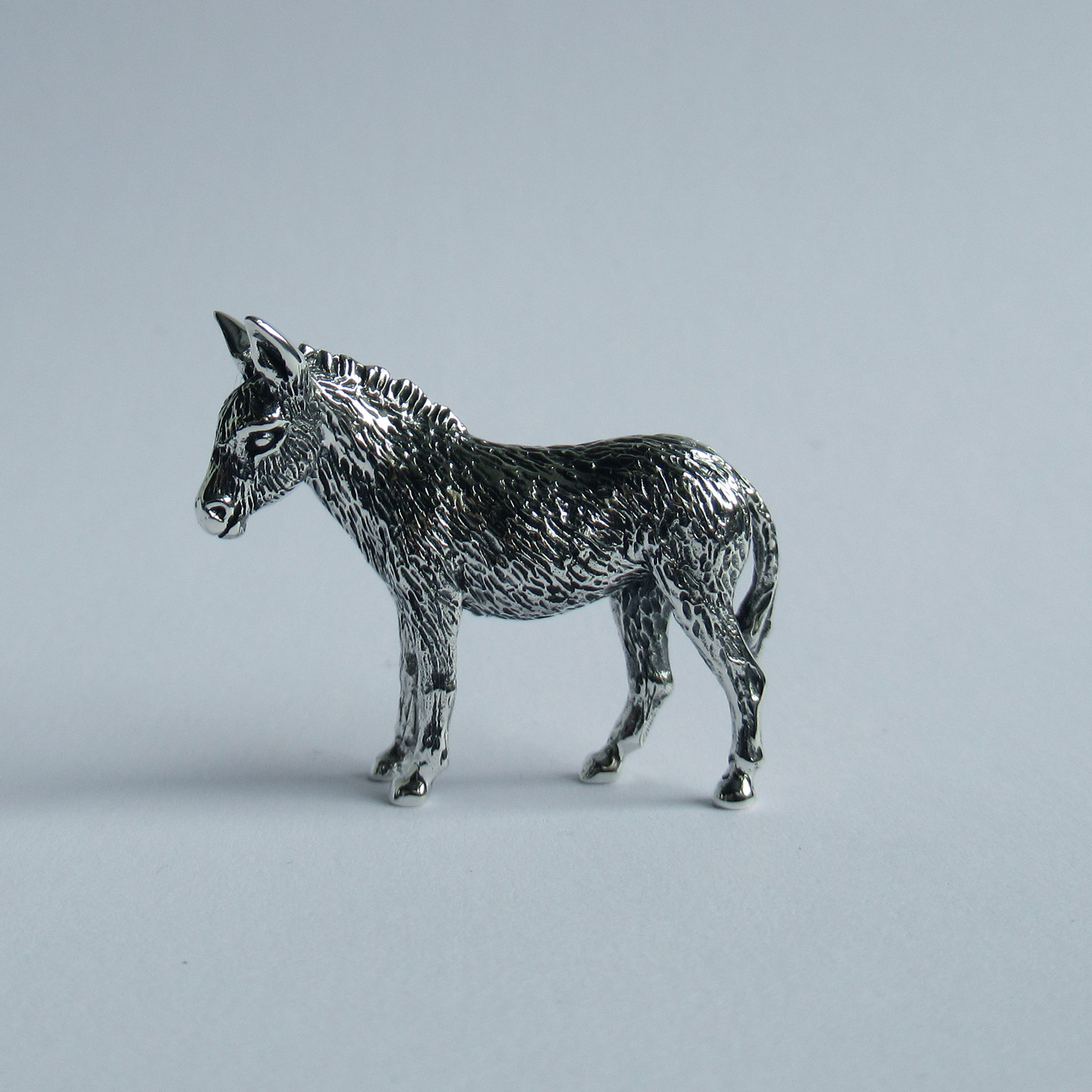 Silver donkey, solid silver
