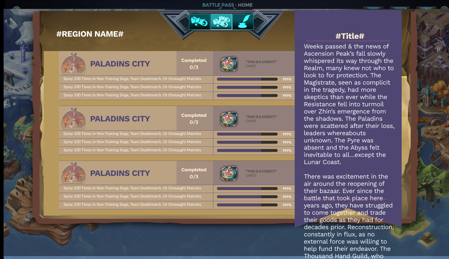 Questing rework mockup