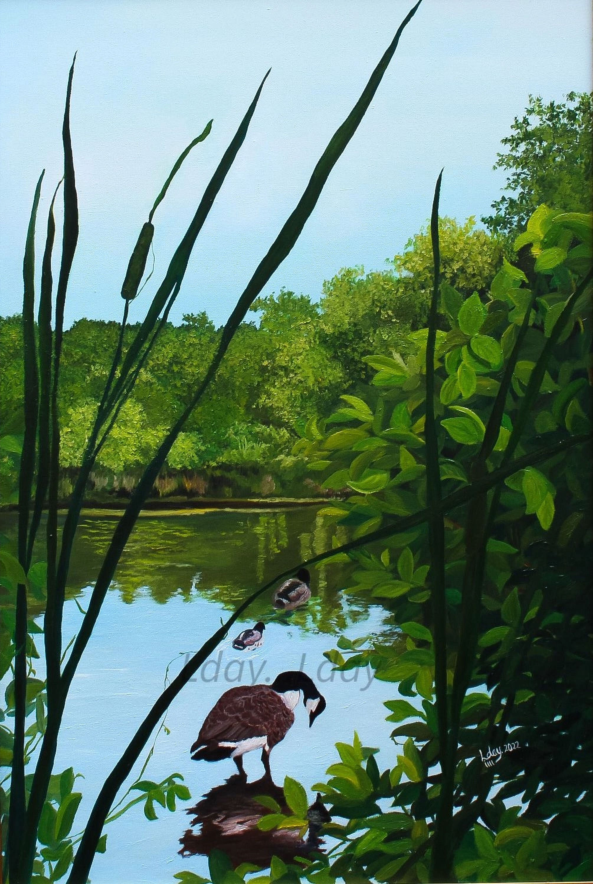 Lake Life Scenic Nature Artwork