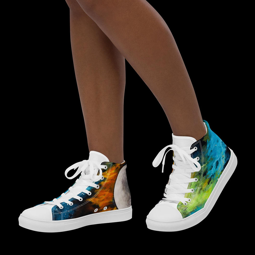 Thumbnail: Constellation - Women’s high top canvas shoes
