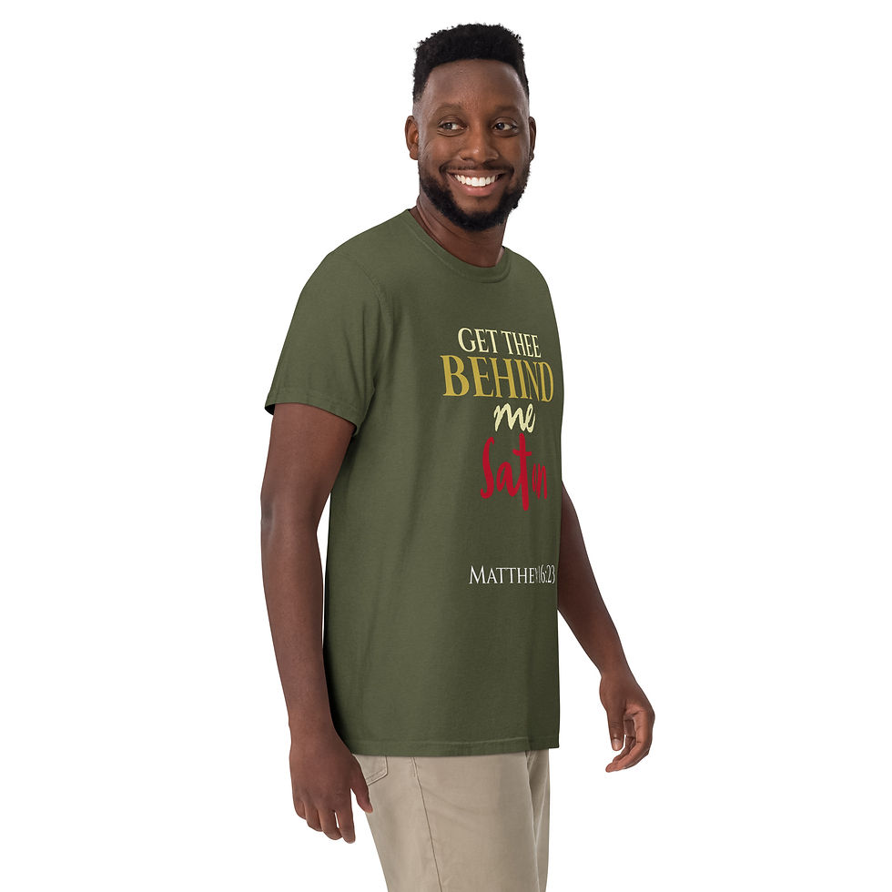 Thumbnail: Get Thee Behind Me, God 1st Back - Unisex heavyweight t-shirt