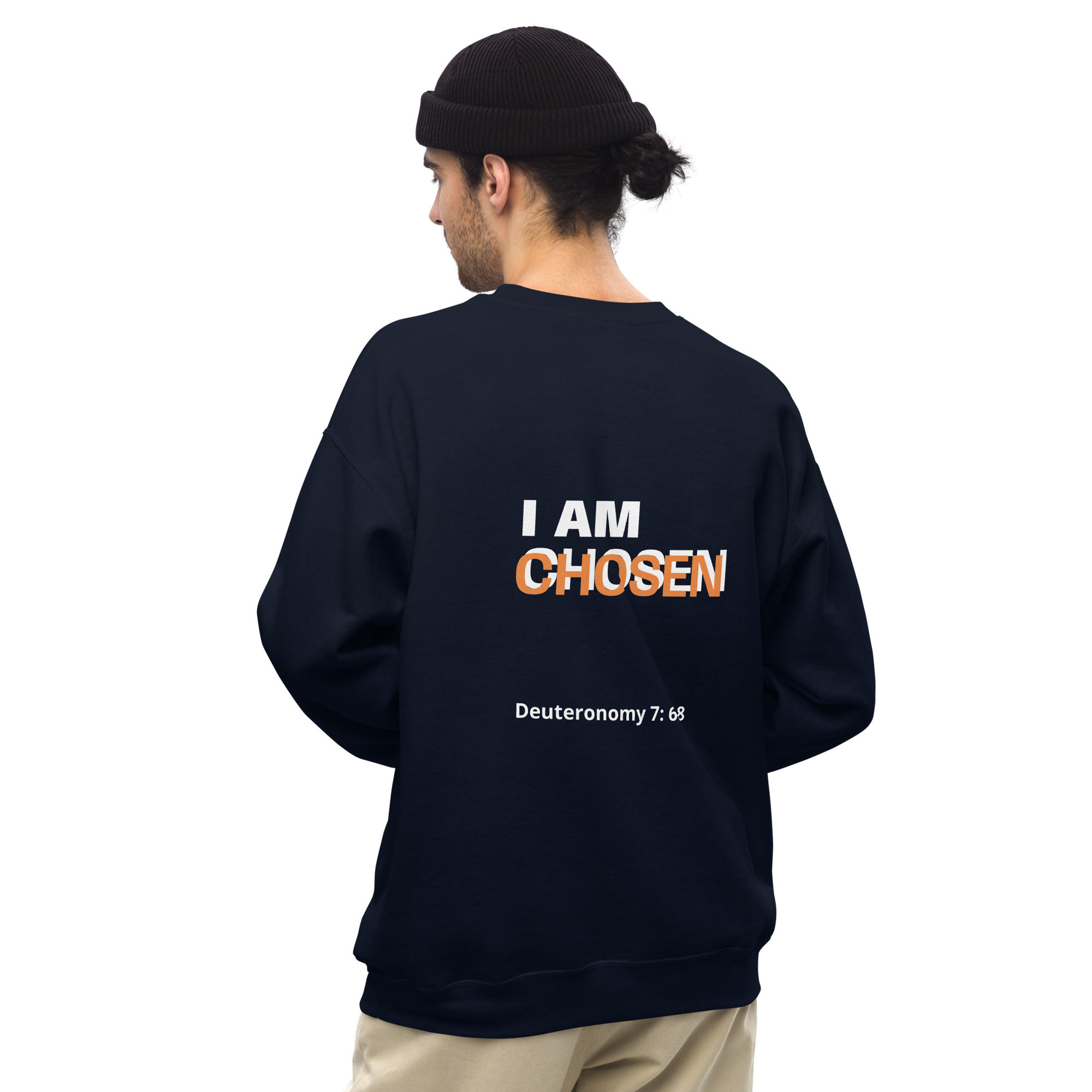 I am Chosen, (Reg/White text) - Unisex Sweatshirt