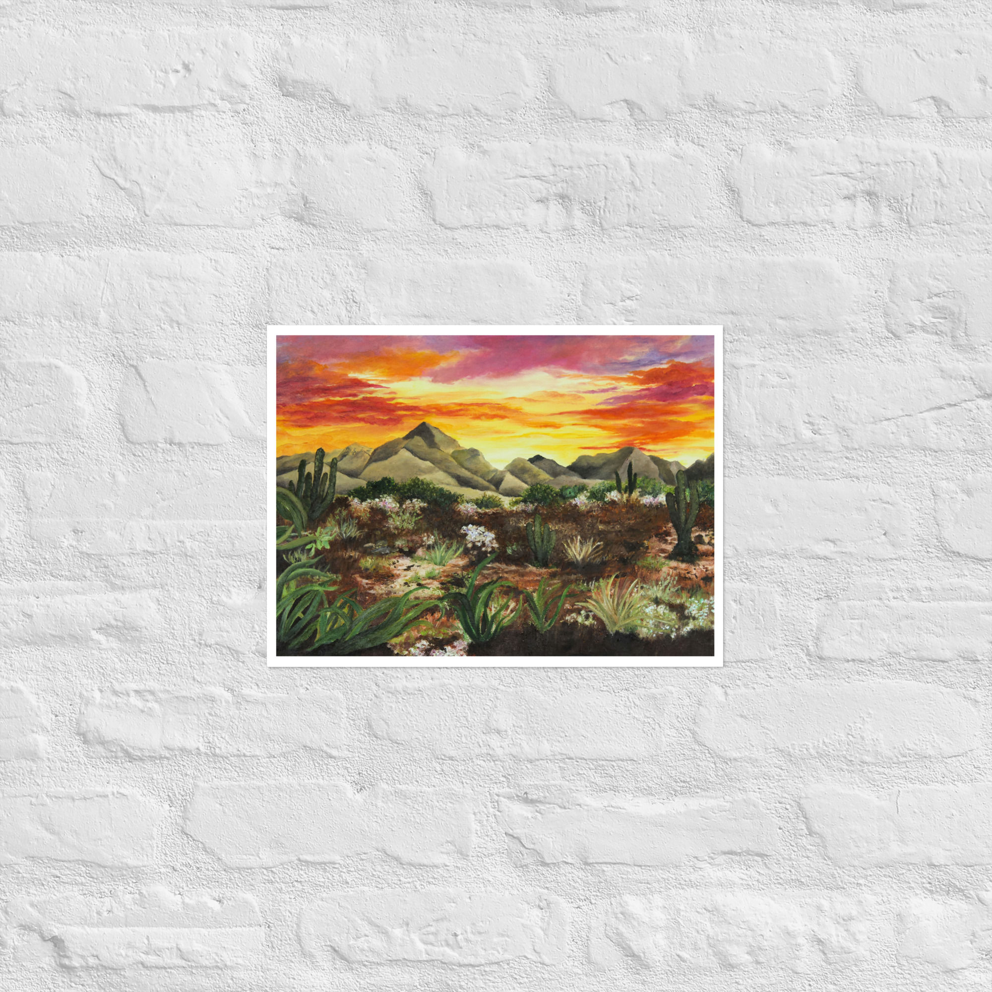 Desert Sunset, Paper print