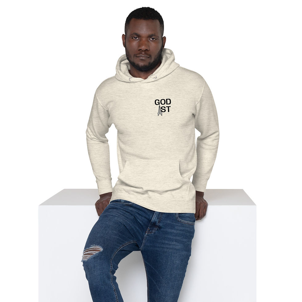Thumbnail: God 1st Hoodie with ‘I Am Chosen’ text on the back, inspired by Deuteronomy 7:6–8
