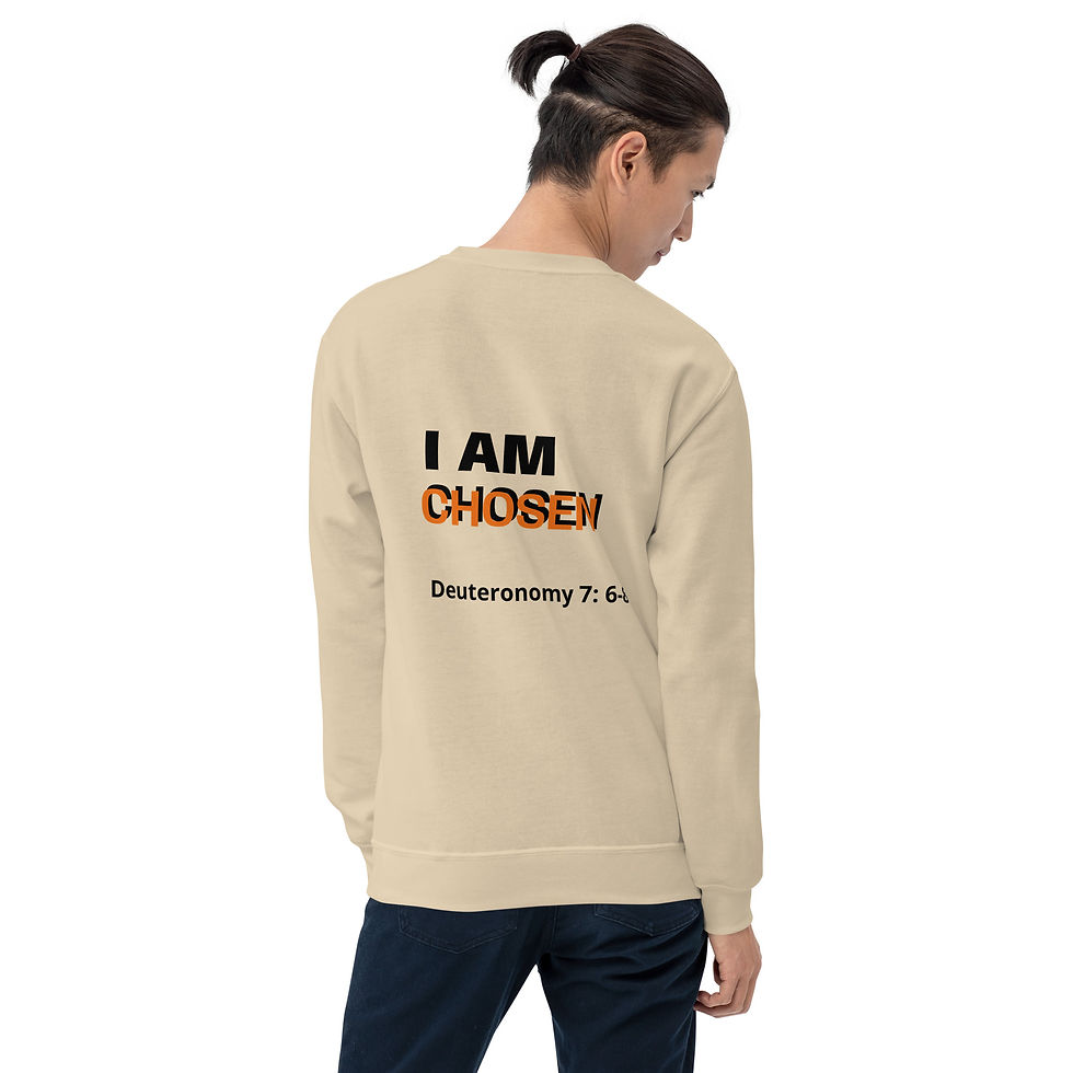 Thumbnail: I am Chosen, (Block/Black text) - Unisex Sweatshirt