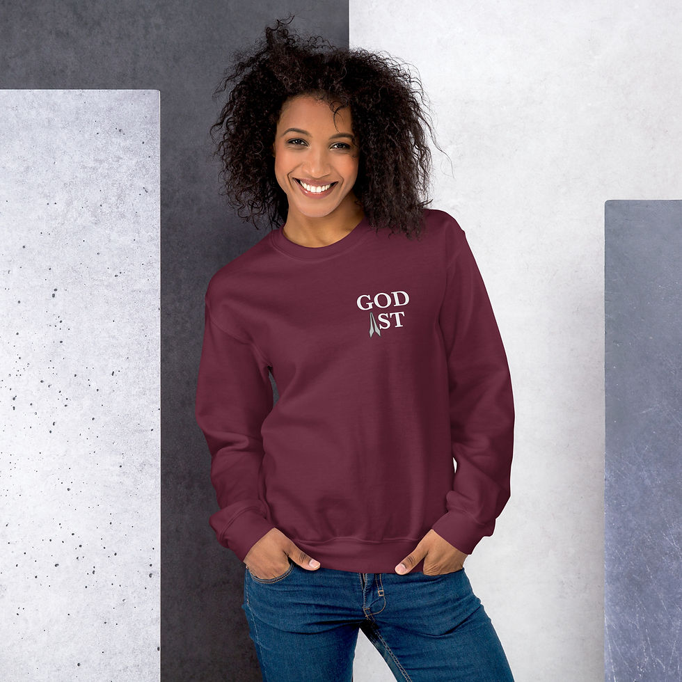 Thumbnail: Breathe YHWH, (Block/White text) - Unisex Sweatshirt