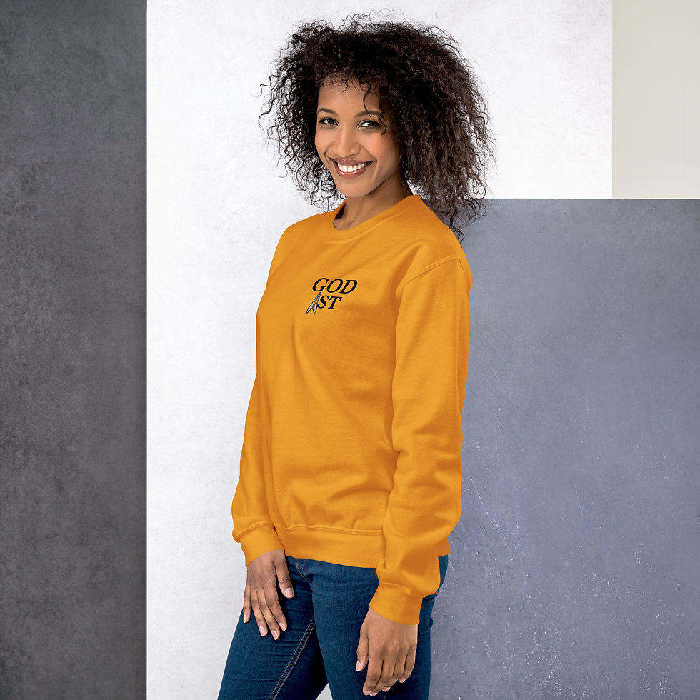 Thumbnail: Breathe YHWH, (Block/Black text) - Unisex Sweatshirt