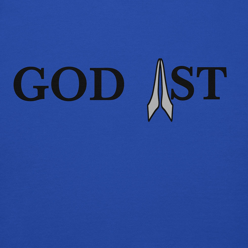 Thumbnail: God 1st Hoodie featuring Child of God design with faith-inspired text on the back.