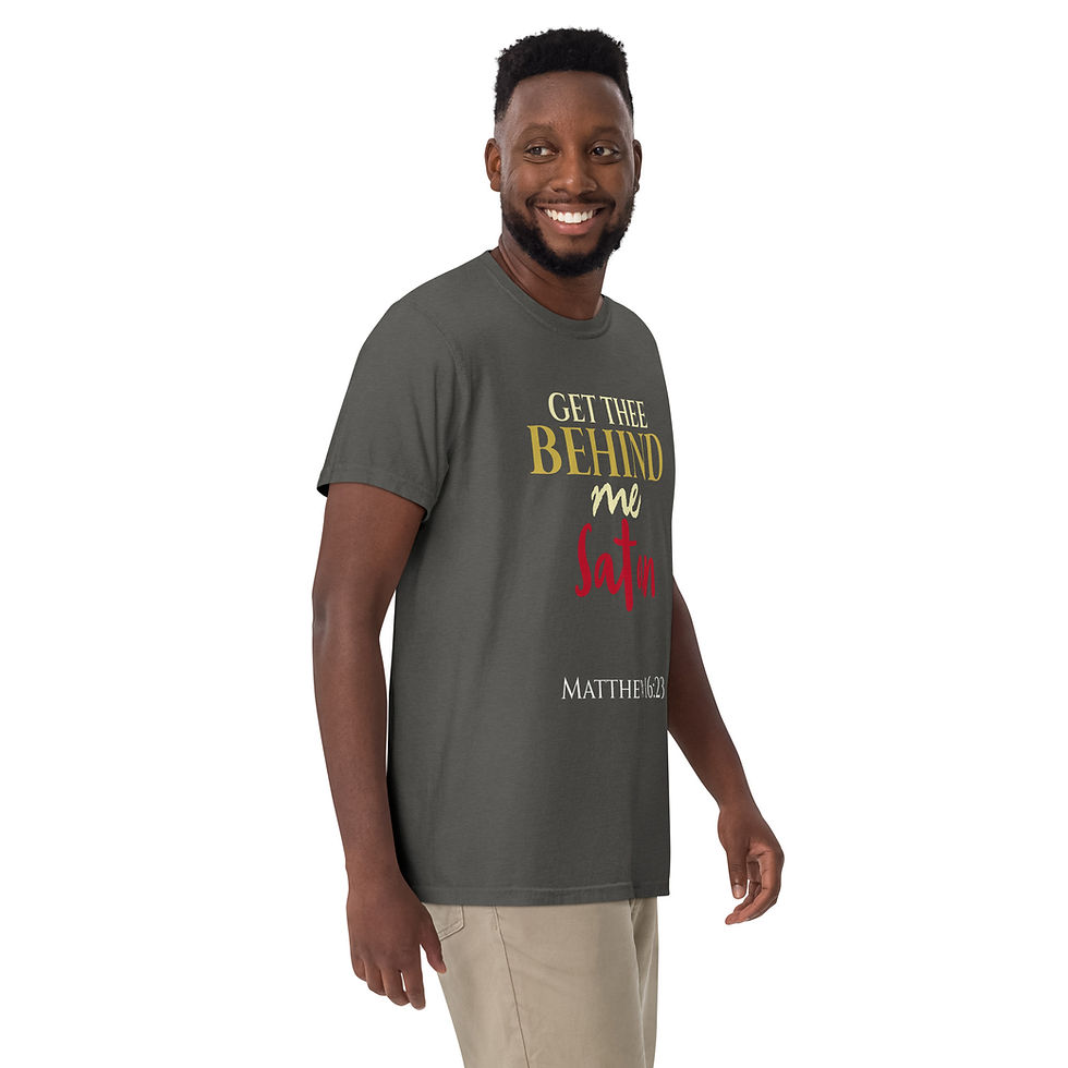 Thumbnail: Get Thee Behind Me, God 1st Back - Unisex heavyweight t-shirt