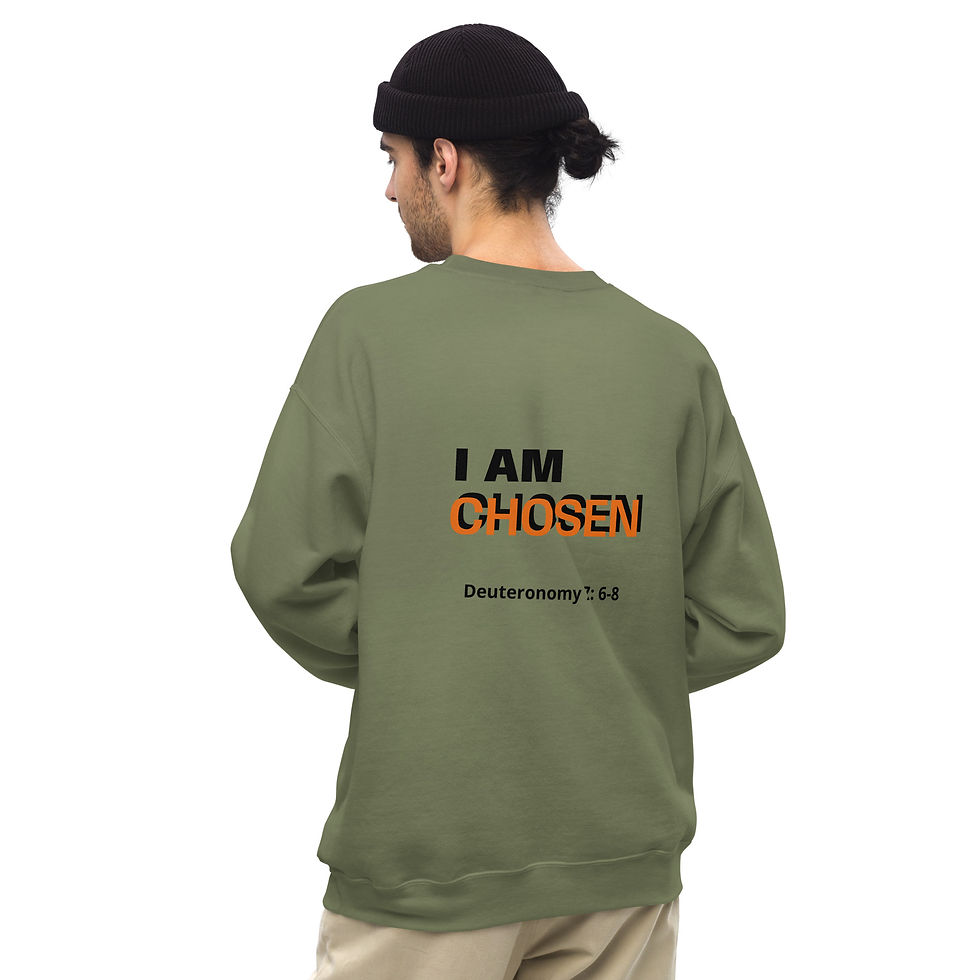 Thumbnail: I am Chosen, (Reg/Black text) - Unisex Sweatshirt