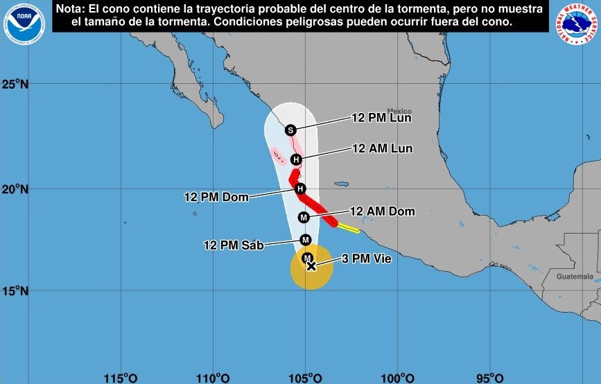 Simón podría alcanzar categoría 4 este sábado en el Pacífico