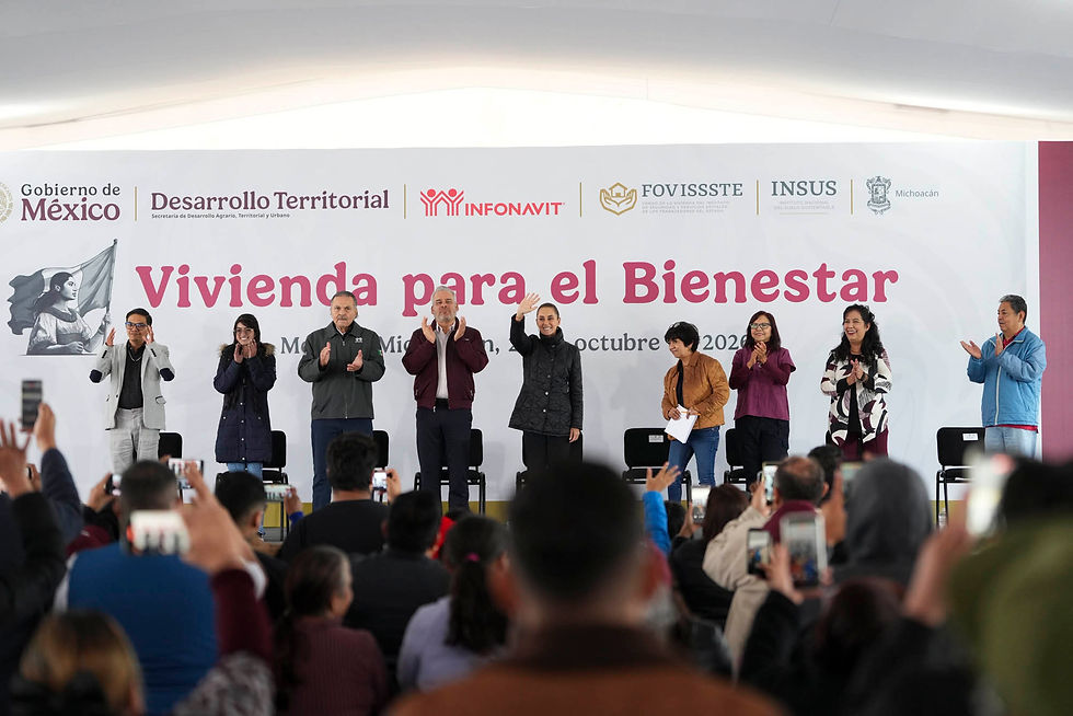 Encabeza Sheinbaum entrega de viviendas para el bienestar en Morelia