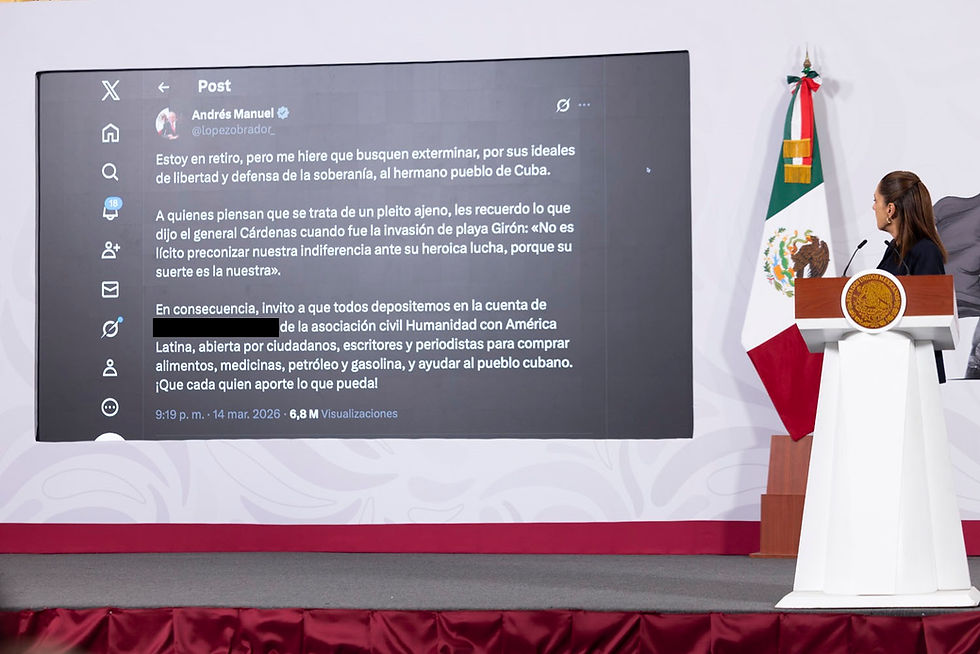 Reitera Sheinbaum que continuarán apoyando a Cuba