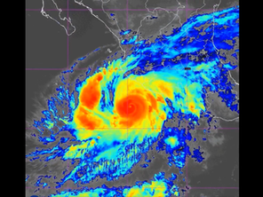 Se intensifica Simon a huracán de categoría 4 en la escala Saffir-Simpson