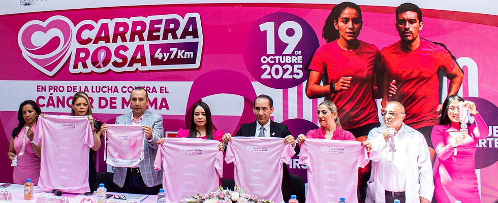 Presentan Carrera Rosa 2025, para apoyar lucha contra el cáncer de mama
