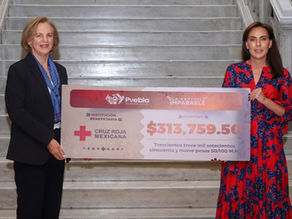 MariElise Budib y Pepe Chedraui entregan donativo a Cruz Roja por colecta 2026