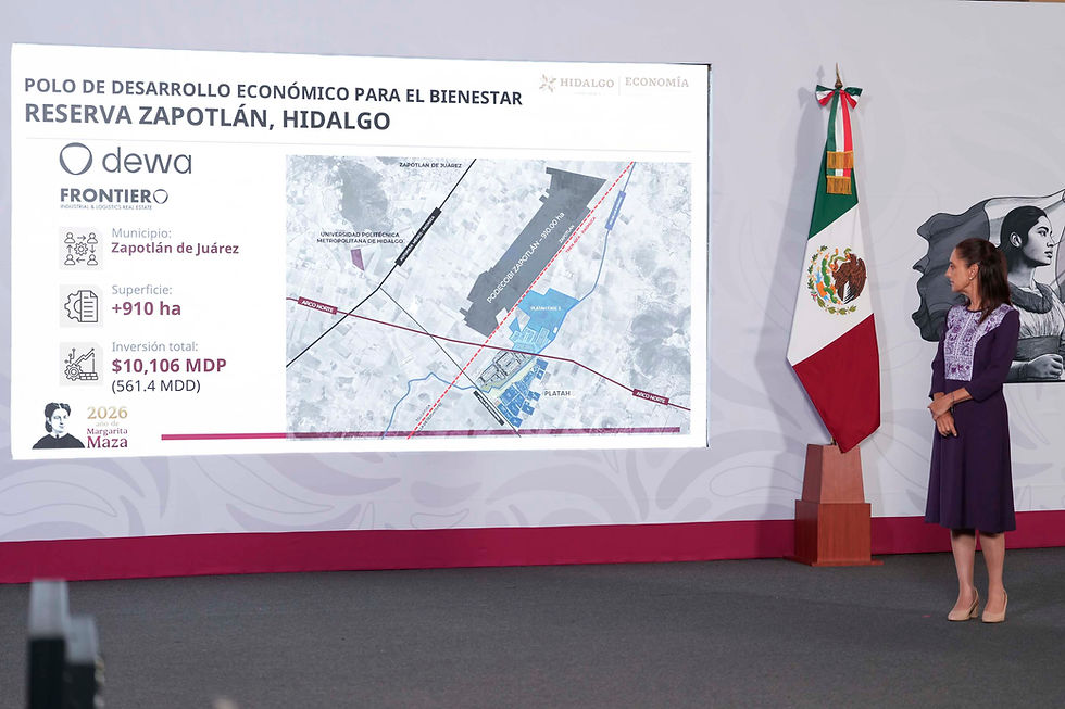 Avanzan inversiones y polos de desarrollo en Hidalgo