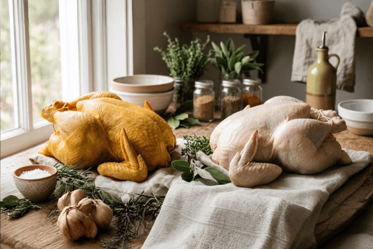 Pollo de piel amarilla o blanca: la diferencia y qué revisar al comprar