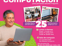 Anuncia DIF Puebla Capital nuevas fechas para inscribirse al Taller de Computación para adultos mayores