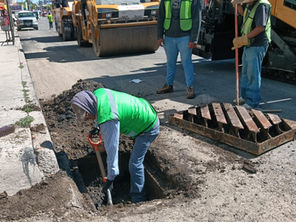 Secretaría de Infraestructura garantiza cuidado de alcantarillas en procesos de pavimentación