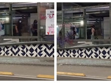 Infiltrados en marcha de mujeres vandalizan estación Fiscalía de RUTA