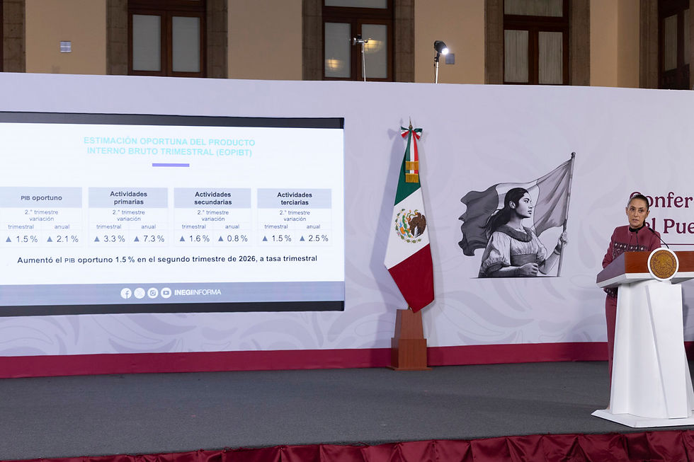 Destaca Sheinbaum reporte del INEGI sobre crecimiento del PIB