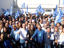 Mario Riestra y Genoveva Huerta se registran por dirigencia estatal del PAN
