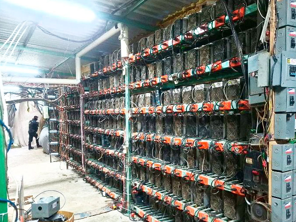 Autoridades de Seguridad aseguran inmueble presuntamente utilizado para minería de criptomonedas