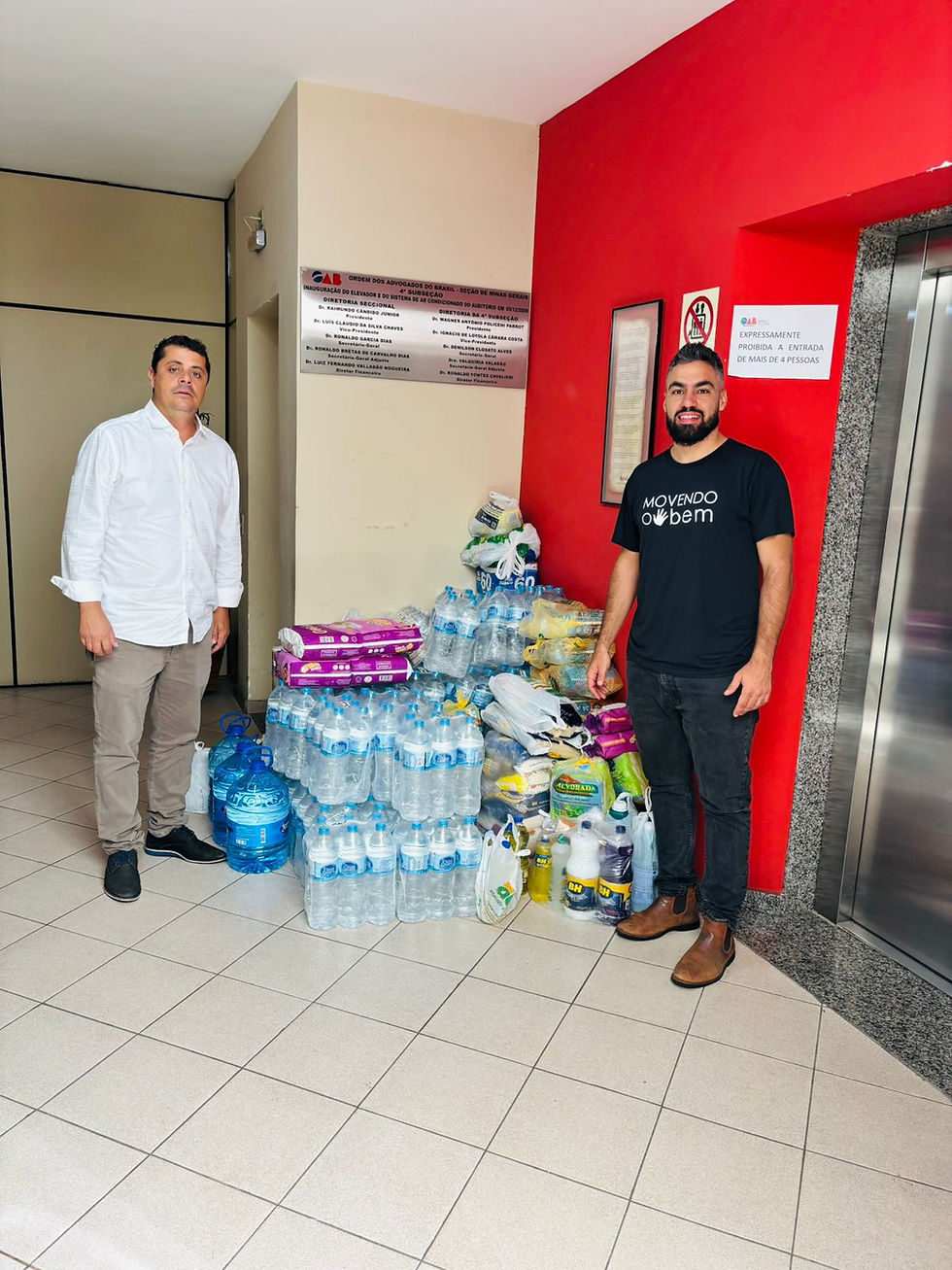 OAB Juiz de Fora recebe mais de 400 kg de doações do Projeto Movendo o Bem para famílias afetadas pelas chuvas