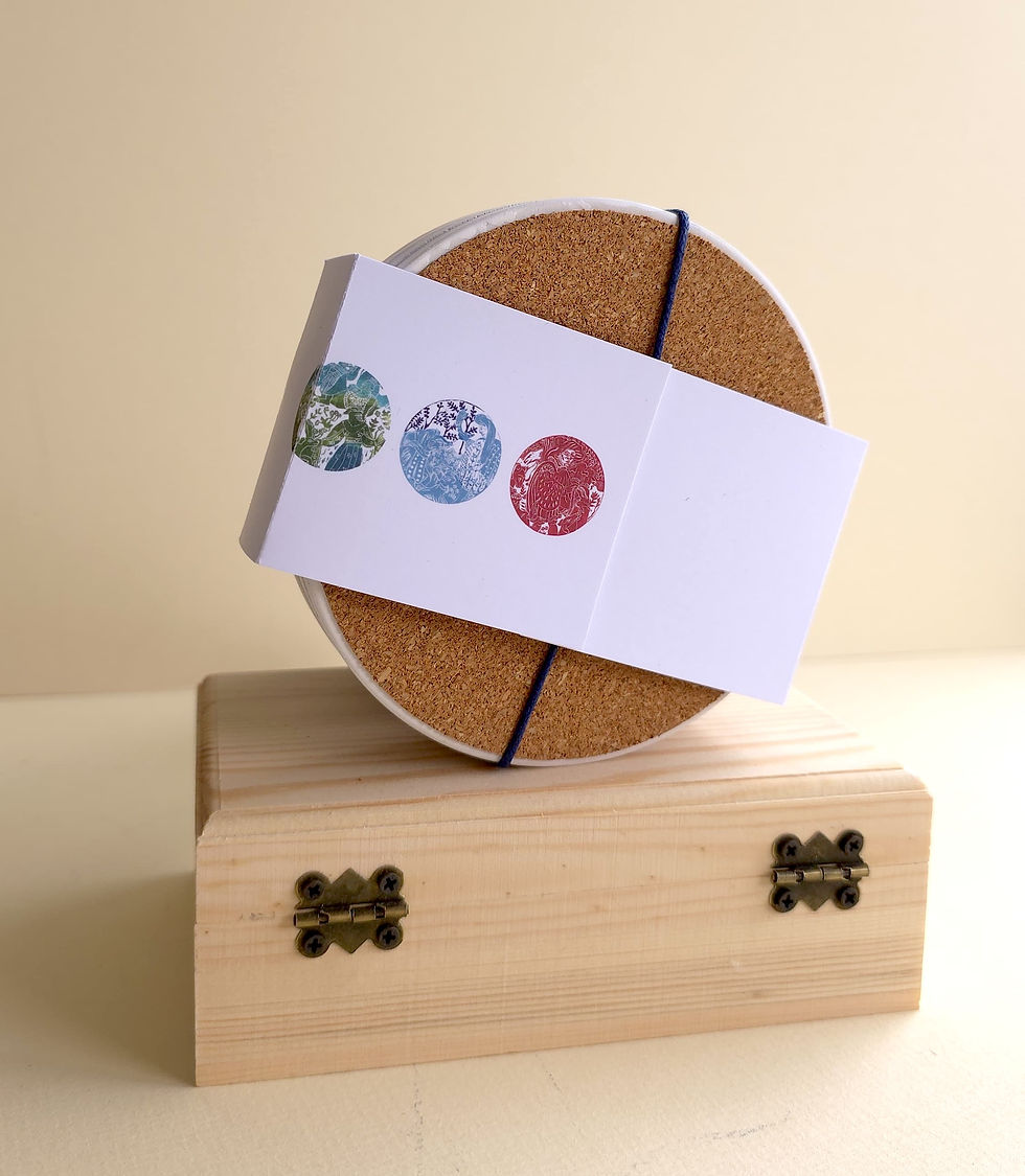Thumbnail: Medieval Hunt Ceramic Coaster Set