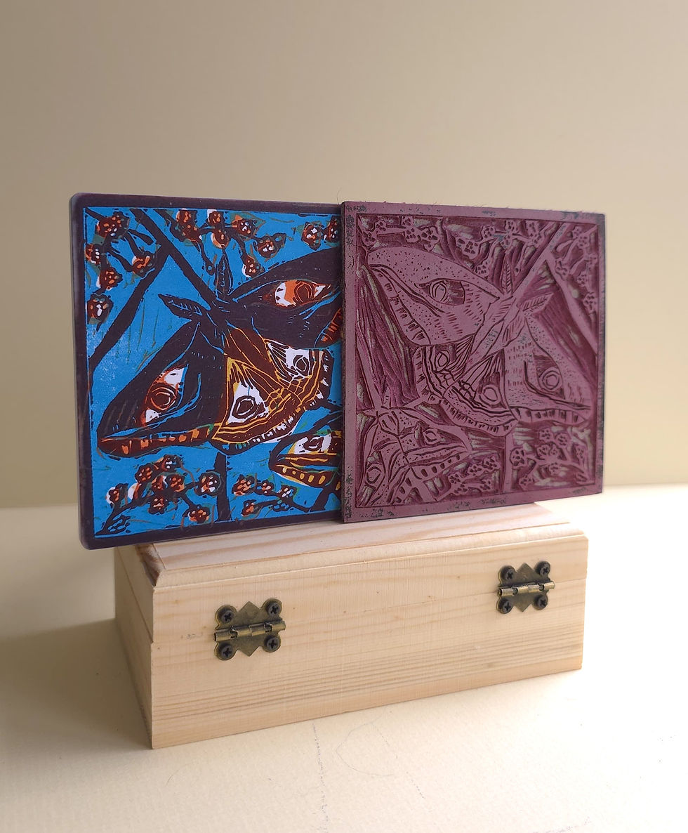 Thumbnail: Moth Single Ceramic Coaster