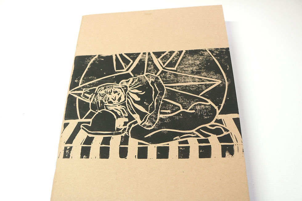 Thumbnail: A5 Kraft Sketchbook Sad Circus Girl