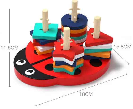 Miniatura: Rompecabezas geométrico en forma de Mariquita