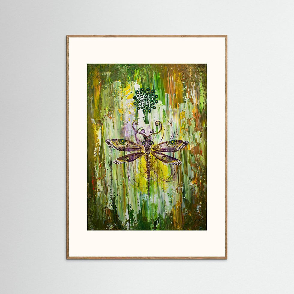 Thumbnail: Enchanted Dragonfly - Fine Art Print (Frame Optional)