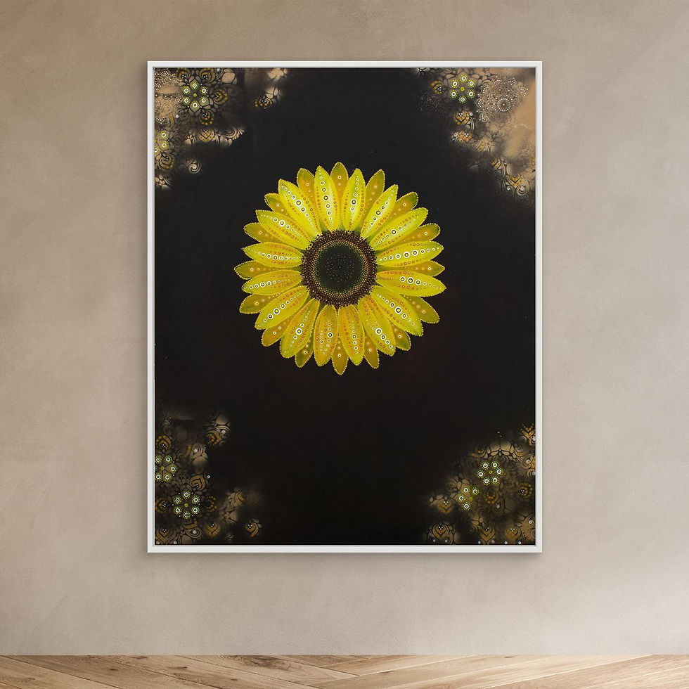 Thumbnail: Mandala Sunflower - Canvas Print (Frame Optional)