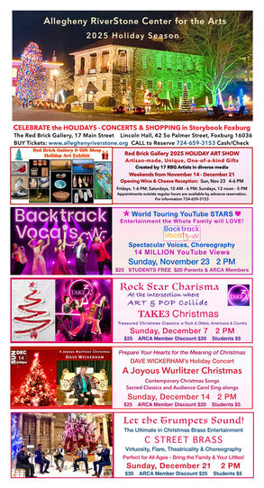 ARCA Presents - Celebrate the Holidays - Concerts & Shopping in Storybook Foxburg