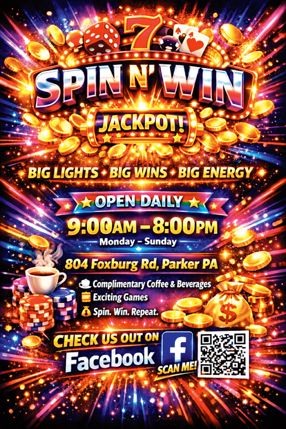 Spin N' Win - 804 Foxburg Road, Parker PA