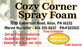 Cozy Corner Spray Foam