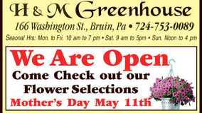 H & M Greenhouse, Bruin, Pa.