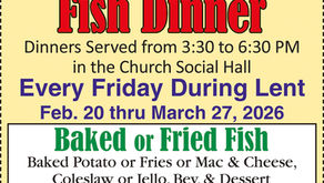 Lenten Fish Diners - St. Michael the Archangel Church - Emlenton