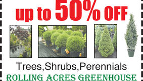 Rolling Acres Greenhouse - Summer Savings Sale - Select Shrubs