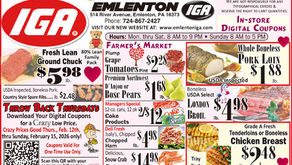 Emlenton IGA: Ad Prices Start Sun., Feb. 8 thru Sat., Feb. 14 - Happy Valentine's Day!
