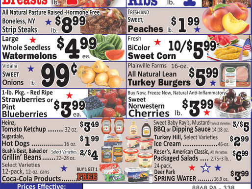 Tom's Riverside, Knox - Ad Starts July 16th thru July 22nd - Dog Days of Summer Deals!